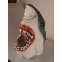 Hai Maske aus Latex Jaws