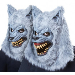 Grauer Werwolf Halloween Ani-Motion Maske