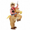 Aufblasbares Kostüm Cowboy auf Pferd
