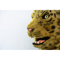 Leopardenmaske Leopard Maske mit beweglichem Maul