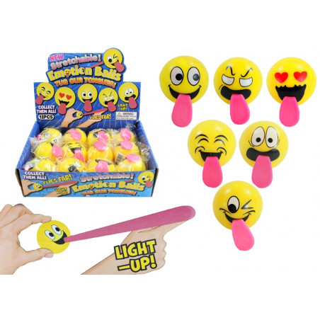 Emoticon ball mit Zungenflitsche